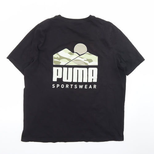 Puma Men's Black XXL Graphic Sportswear T-Shirt