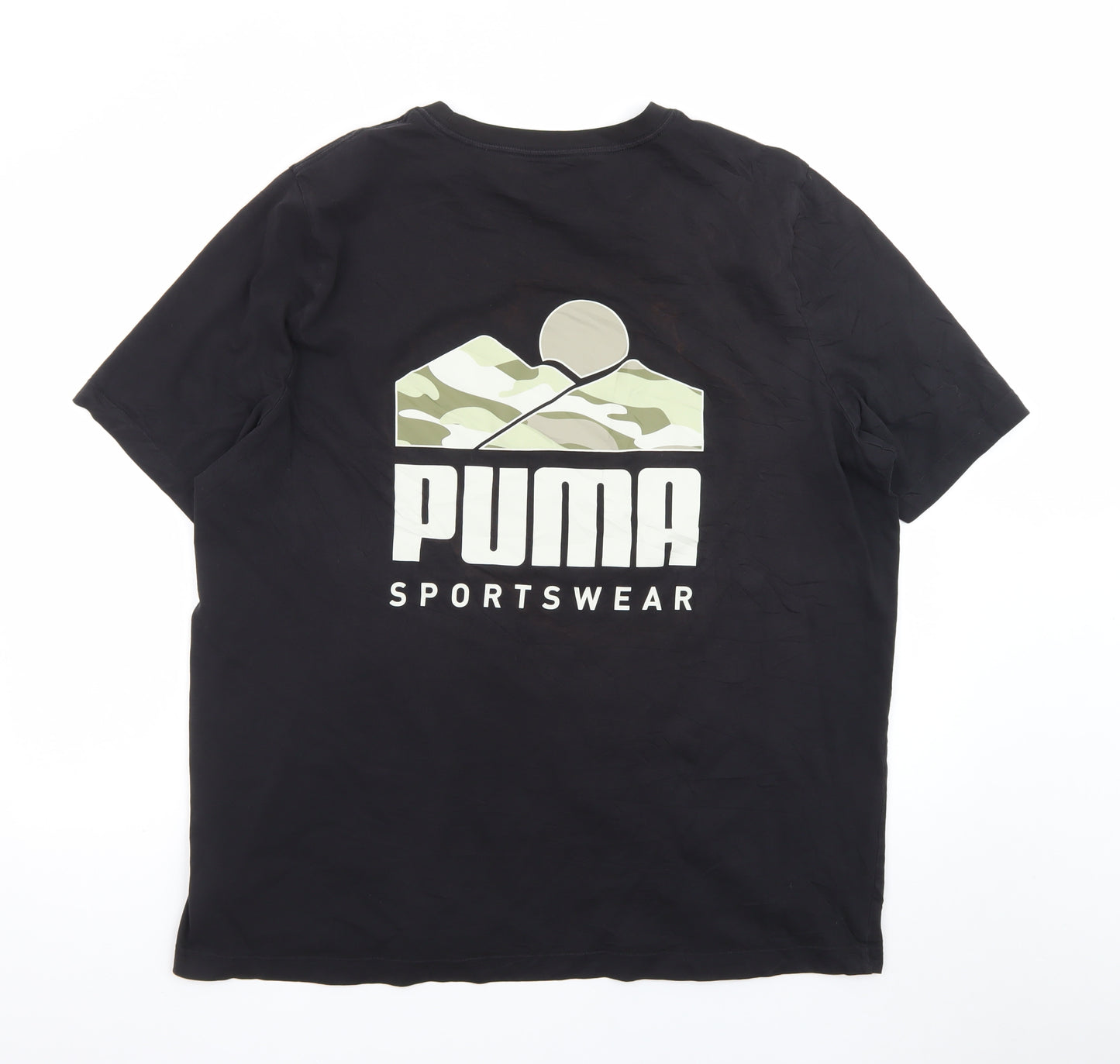 Puma Men's Black XXL Graphic Sportswear T-Shirt