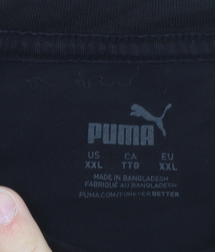 Puma Men's Black XXL Graphic Sportswear T-Shirt