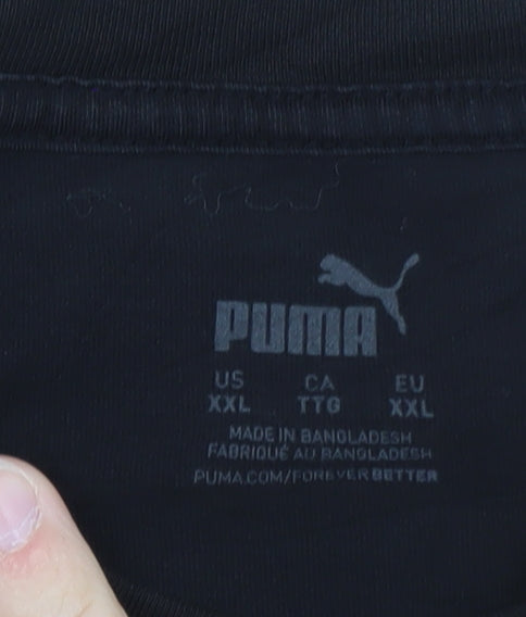 Puma Men's Black XXL Graphic Sportswear T-Shirt