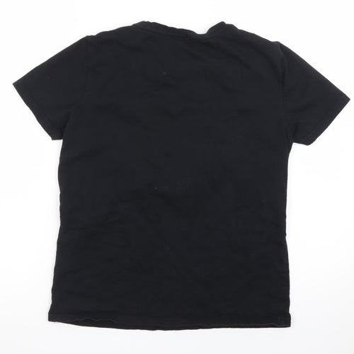 Kenzo Men’s Black XL Tiger Embroidered Crew Neck Cotton T-Shirt