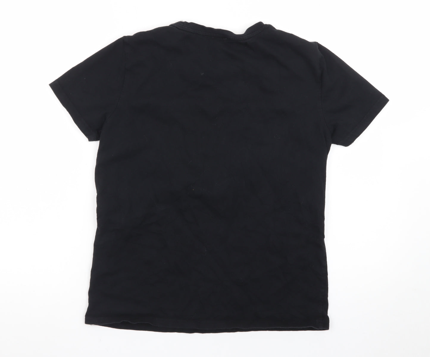Kenzo Men’s Black XL Tiger Embroidered Crew Neck Cotton T-Shirt