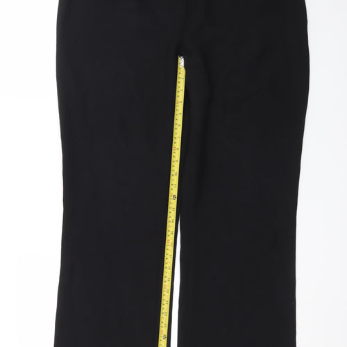 Marks and Spencer Women’s Black Size 18 Straight Leg Stretch Trousers