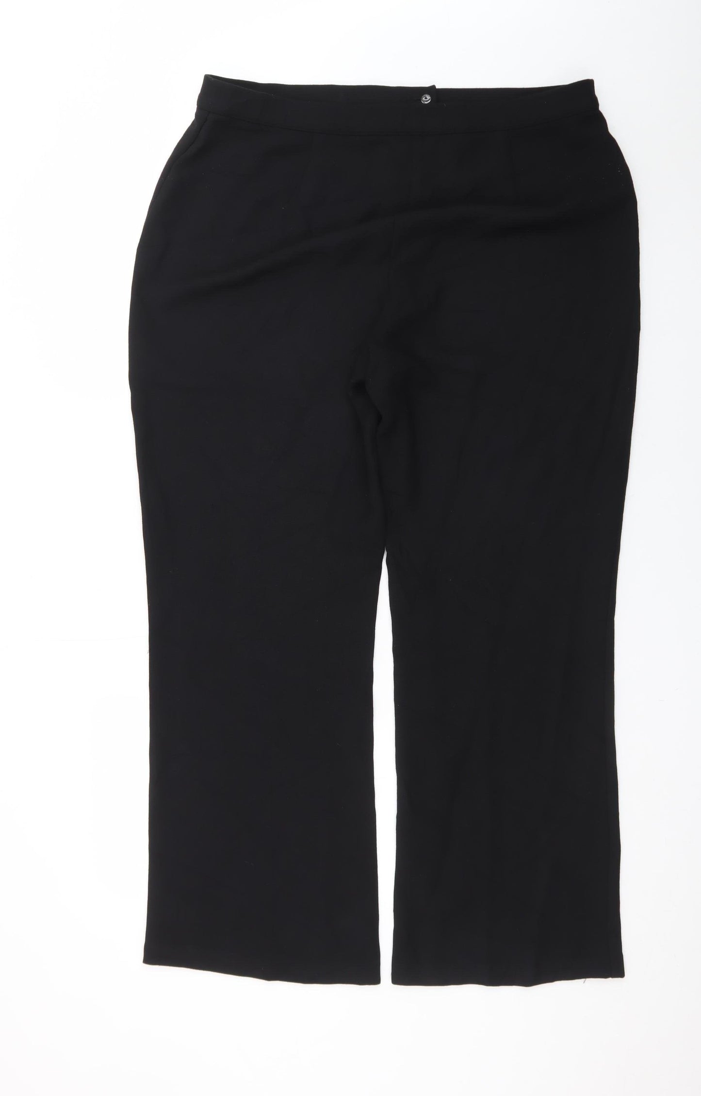 Marks and Spencer Women’s Black Size 18 Straight Leg Stretch Trousers