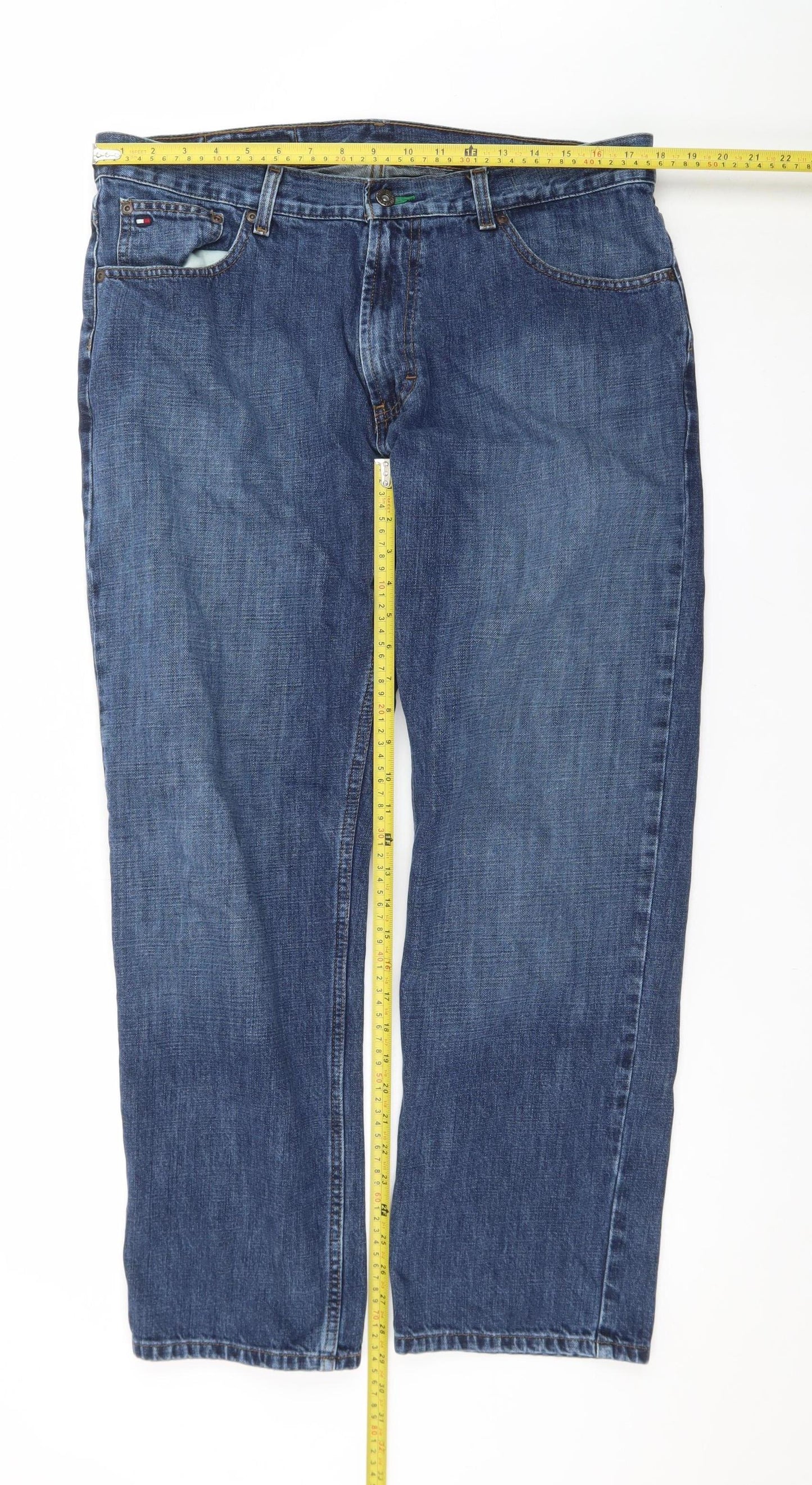 Tommy Hilfiger Men's Blue Straight Leg Denim Jeans 36x30
