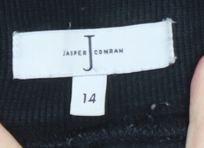 Jasper Conran Women's Black Velvet Drawstring Sweatpants Size 14
