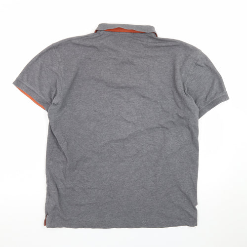 GANT Men's Grey Short Sleeve Polo Shirt Size XL Classic Fit