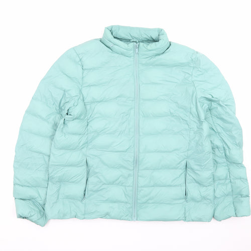 Marks and Spencer Women's Green Size 16 Puffer Jacket