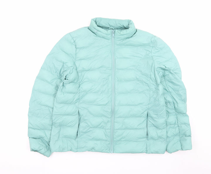 Marks and Spencer Women's Green Size 16 Puffer Jacket