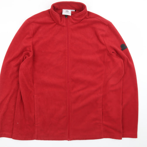 TOG24 Men's Red 2XL Fleece Full Zip Outdoor Jacket