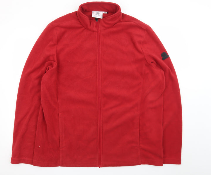 TOG24 Men's Red 2XL Fleece Full Zip Outdoor Jacket