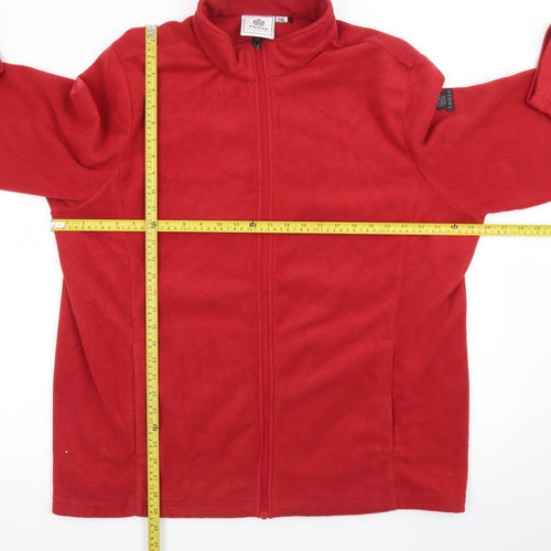 TOG24 Men's Red 2XL Fleece Full Zip Outdoor Jacket