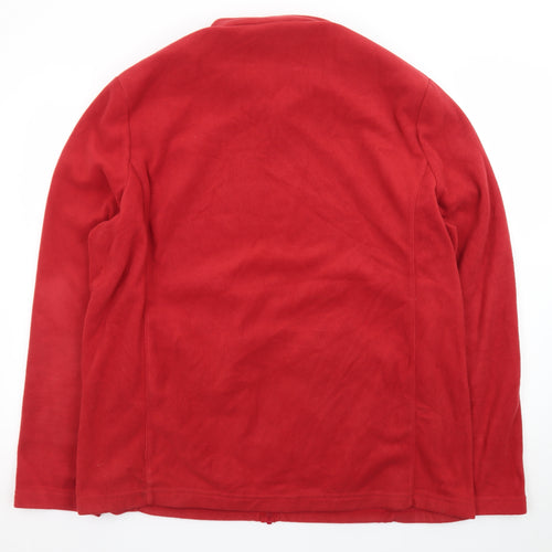 TOG24 Men's Red 2XL Fleece Full Zip Outdoor Jacket