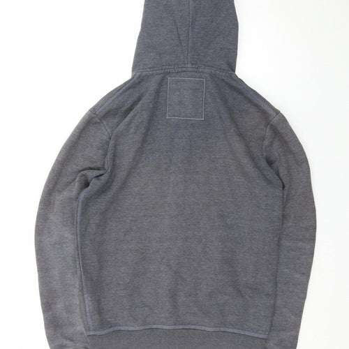 Superdry Men’s Grey Full Zip Hoodie Small Classic Logo