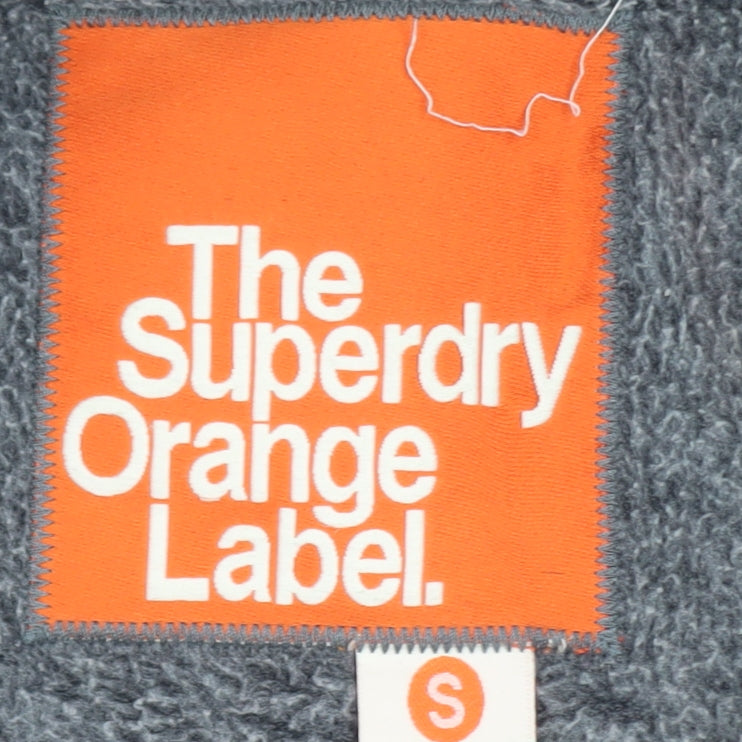 Superdry Men’s Grey Full Zip Hoodie Small Classic Logo