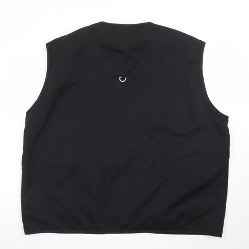OF 55 Mens Black 3XL Utility Waistcoat With Multiple Pockets
