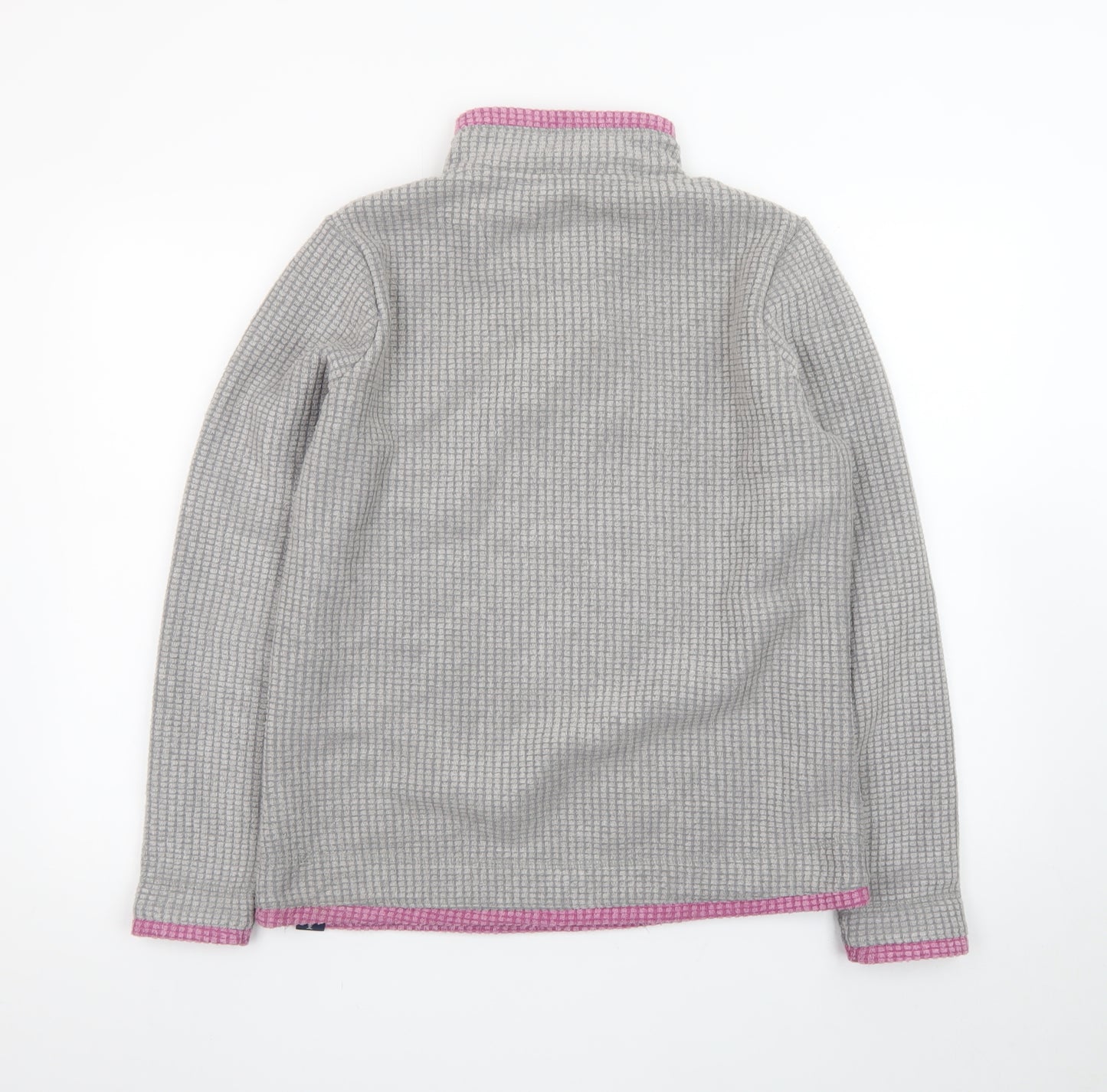 Weird Fish Womens Frost Grey 1/4 Zip Fleece Sweatshirt Size 12