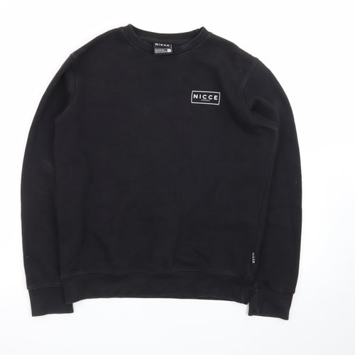 Nicce Boys Black Regular Fit Logo Pullover Sweatshirt 13 Years
