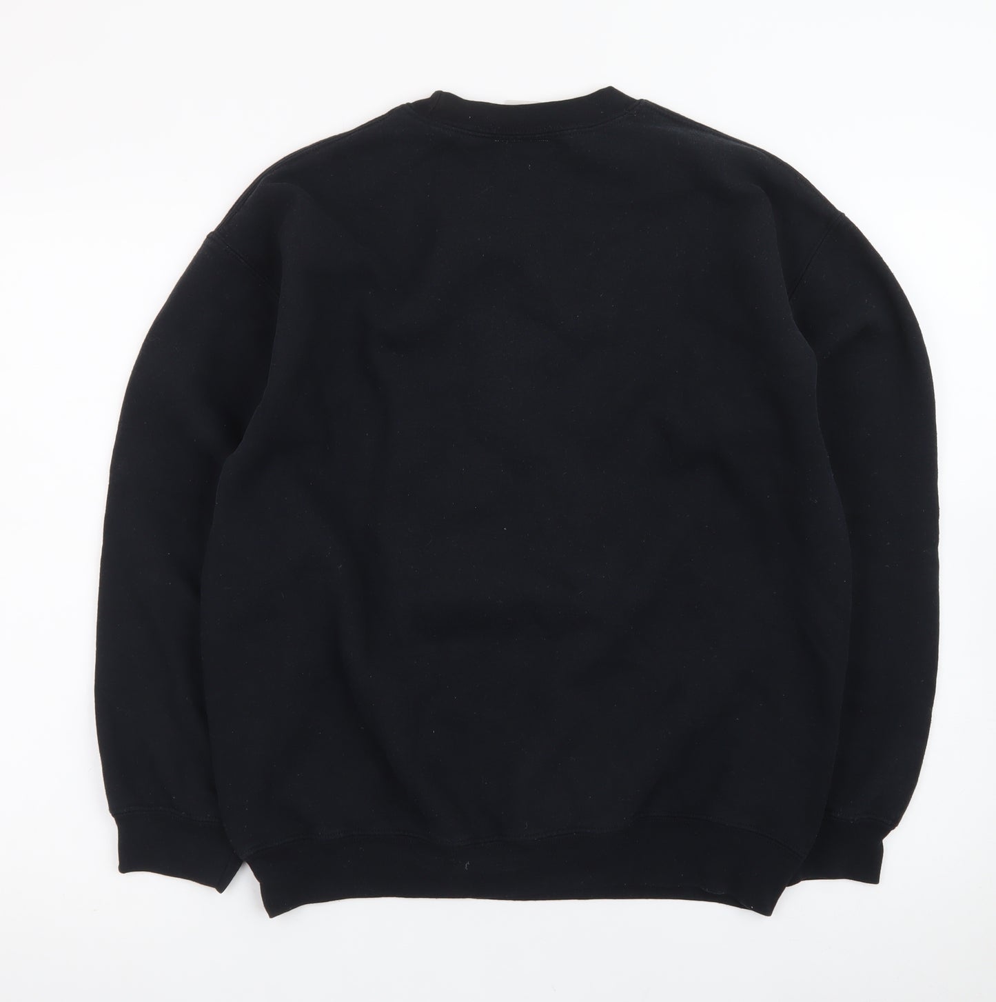 Emma Warren Men's Black Shark Embroidered Crew Neck Sweatshirt M