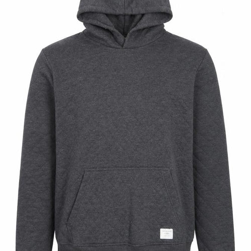Jack & Jones Men’s Grey Pullover Hoodie L Quilted Core Casual