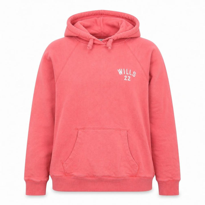 Jack Wills Womens Pink Pullover Hoodie Size 14 Wills 22 Logo Cotton