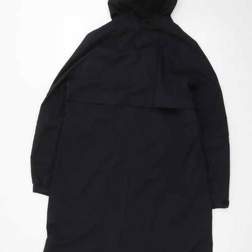 Marks and Spencer Women's Black Hooded Waterproof Parka Coat Size 8