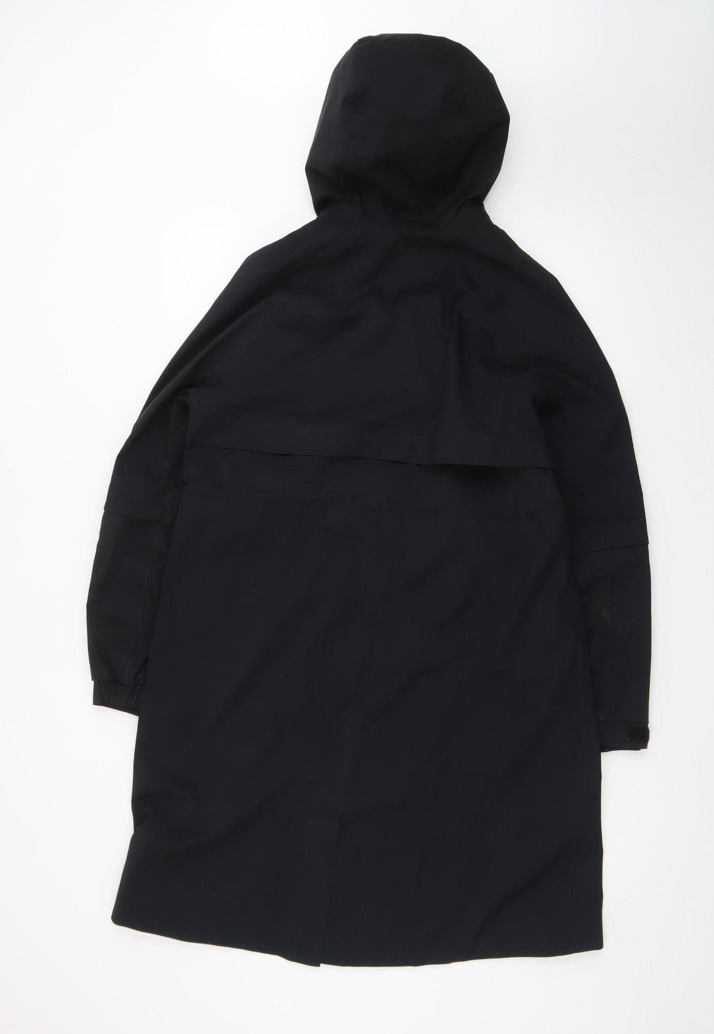Marks and Spencer Women's Black Hooded Waterproof Parka Coat Size 8