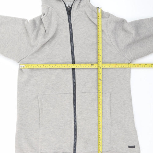 Decathlon Men's Grey Full Zip Hoodie Polyester L Regular Fit