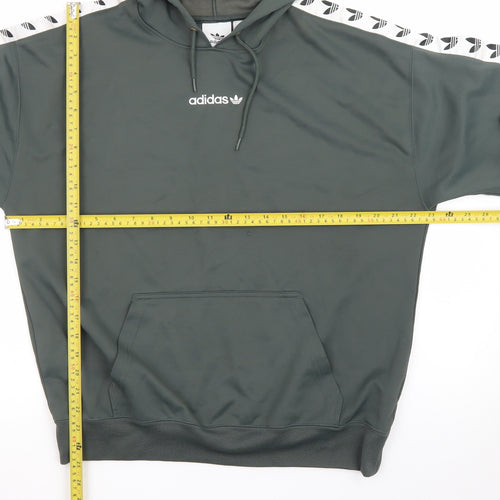 adidas Men's Green Pullover Hoodie M Logo Sports Style