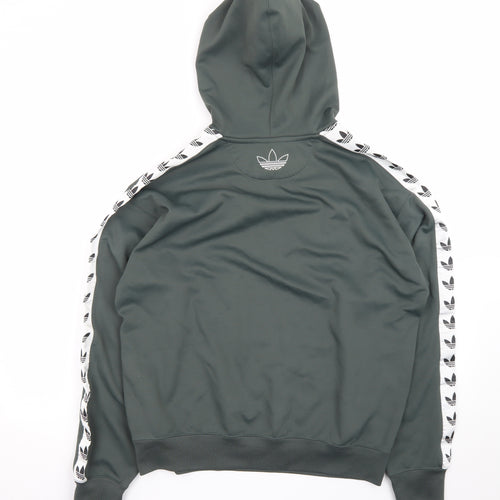 adidas Men's Green Pullover Hoodie M Logo Sports Style