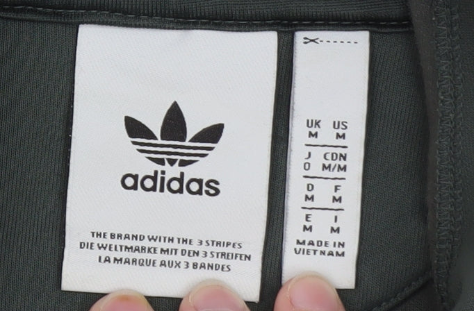 adidas Men's Green Pullover Hoodie M Logo Sports Style