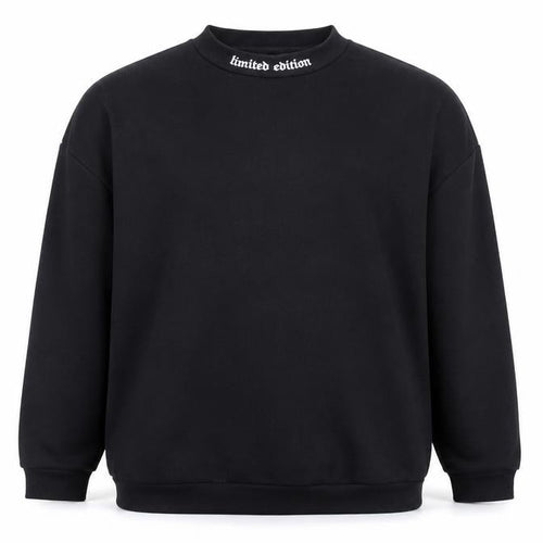 boohoo Men’s Black Medium Pullover Sweatshirt Graphic Print