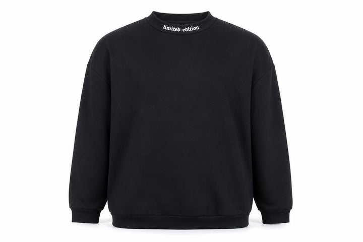 boohoo Men’s Black Medium Pullover Sweatshirt Graphic Print