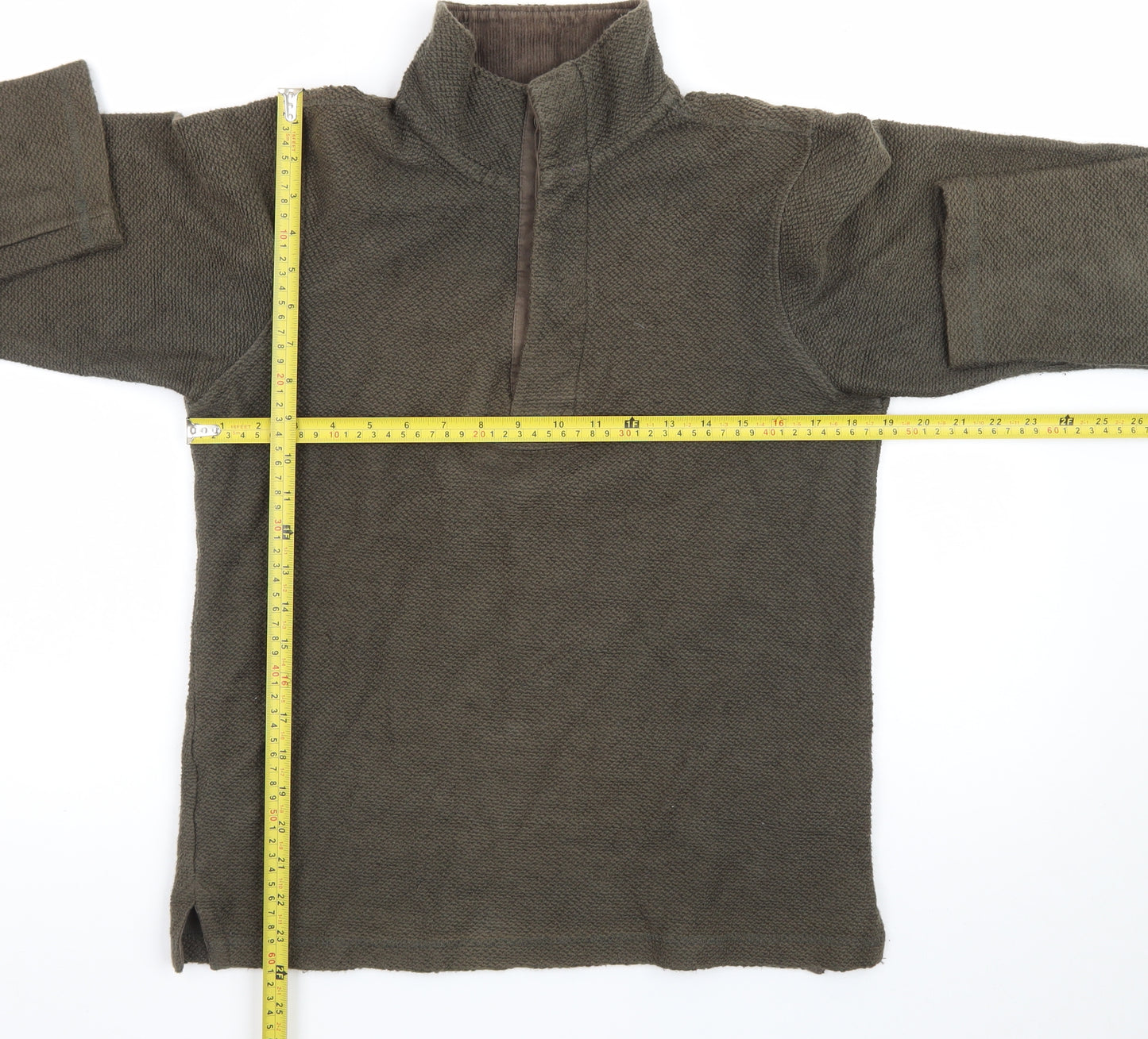 Mountain Warehouse Men's Brown XS Fleece 1/4 Zip Henley Sweatshirt