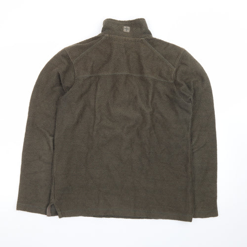 Mountain Warehouse Men's Brown XS Fleece 1/4 Zip Henley Sweatshirt
