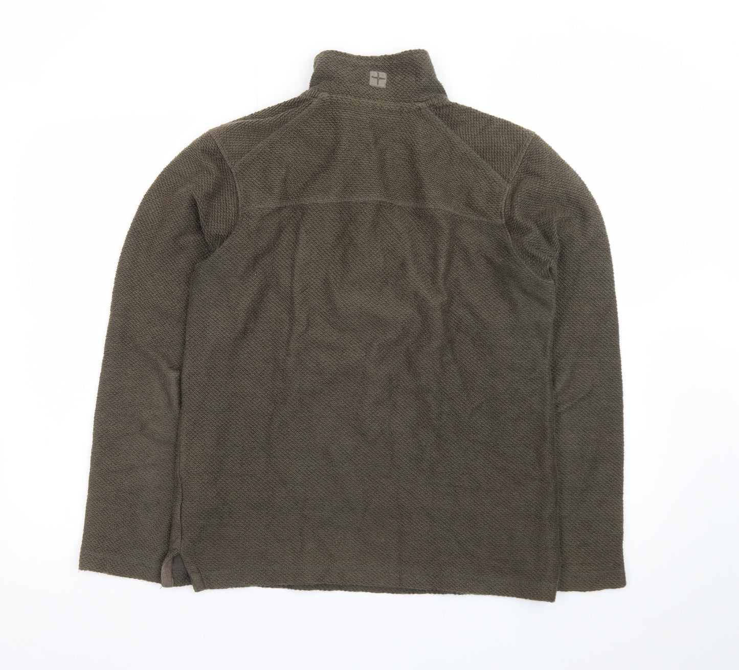 Mountain Warehouse Men's Brown XS Fleece 1/4 Zip Henley Sweatshirt