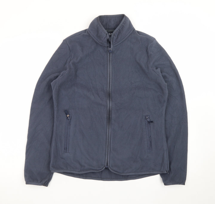Marks and Spencer Women's Blue Fleece Zip Jacket Size 10