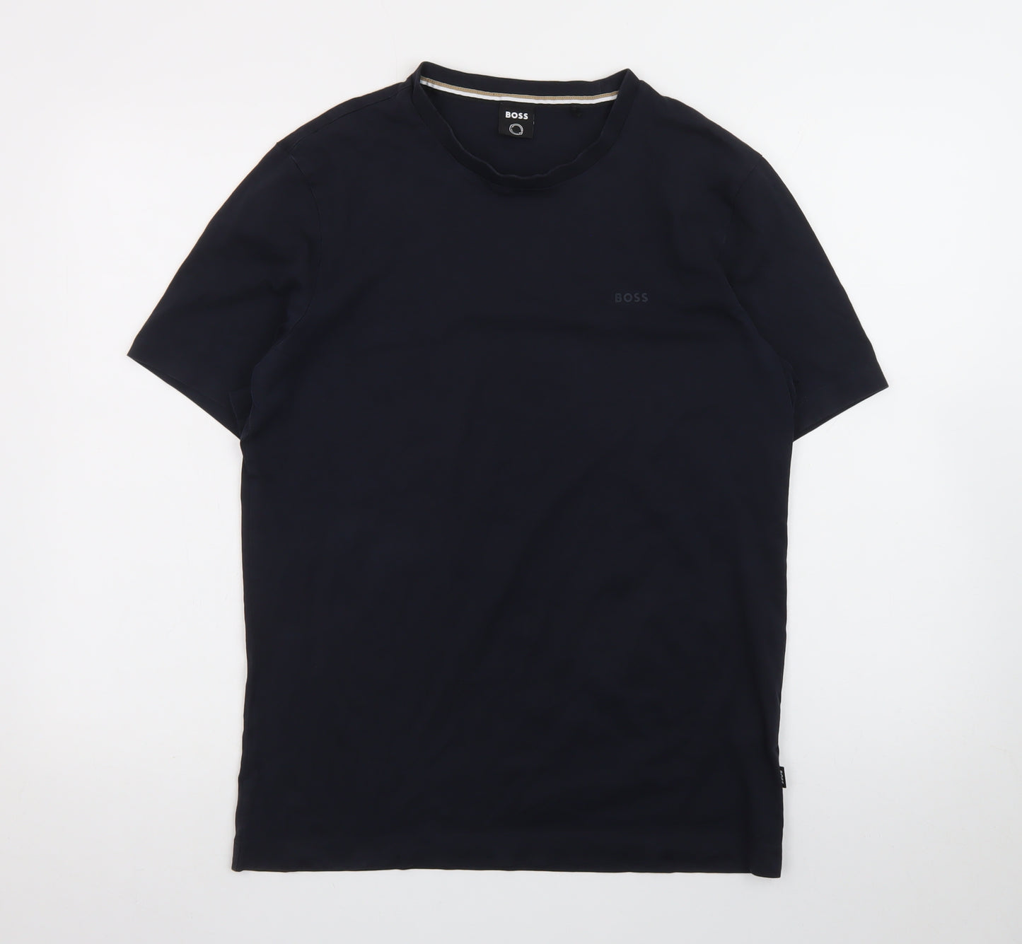 BOSS Men's Black Cotton Crew Neck Short Sleeve T-Shirt Size M