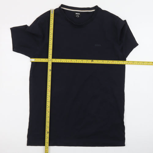 BOSS Men's Black Cotton Crew Neck Short Sleeve T-Shirt Size M