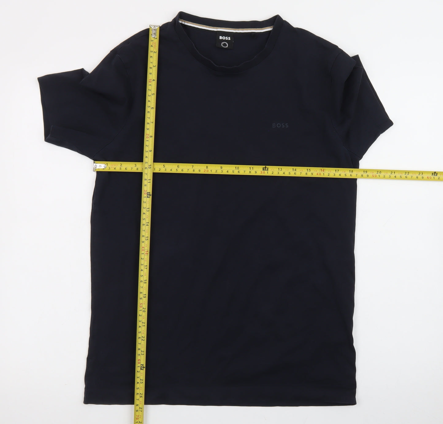 BOSS Men's Black Cotton Crew Neck Short Sleeve T-Shirt Size M