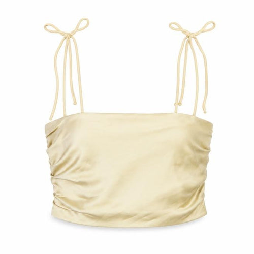 ZARA Women’s Beige Satin Camisole Tank Top Size M