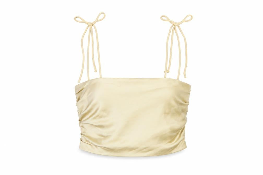 ZARA Women’s Beige Satin Camisole Tank Top Size M