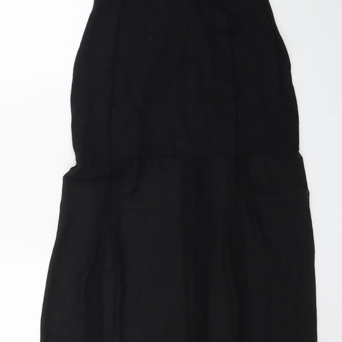 French Connection Women's Black Size 12 Slip Dress Midi V-Neck