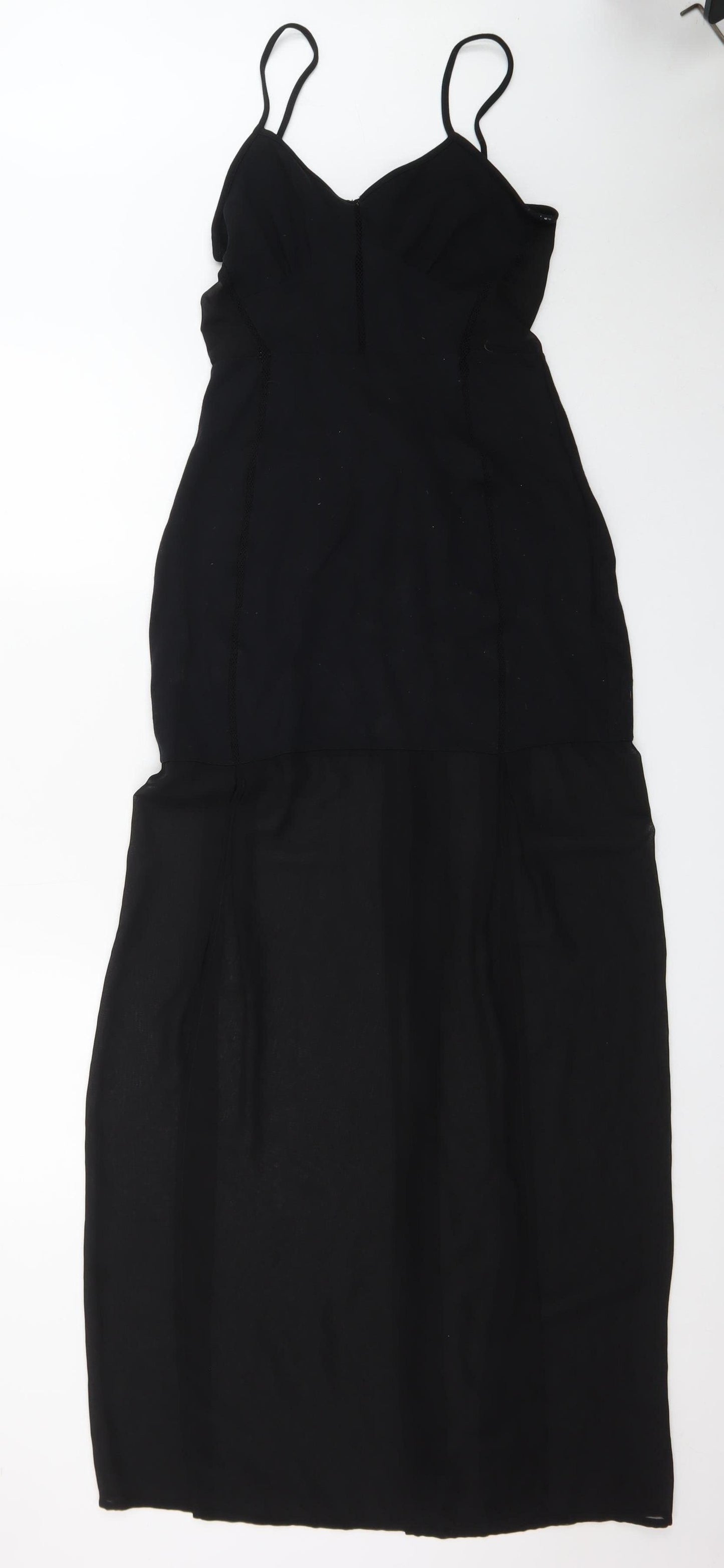 French Connection Women's Black Size 12 Slip Dress Midi V-Neck