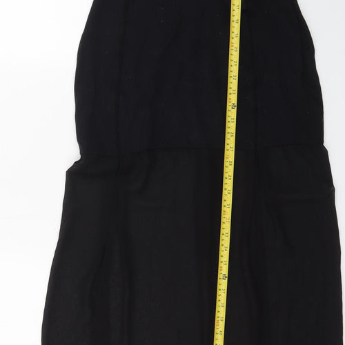 French Connection Women's Black Size 12 Slip Dress Midi V-Neck