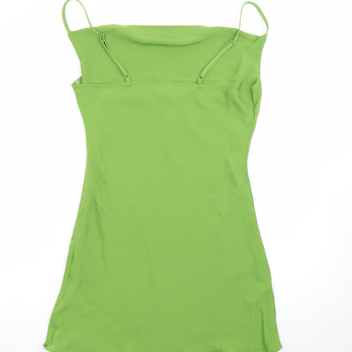 Nasty Gal Women’s Green Slip Dress UK 8 Cowl Neck Satin Style