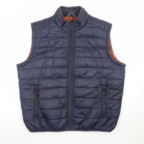 Red Herring Men's Blue XL Padded Bodywarmer Waistcoat