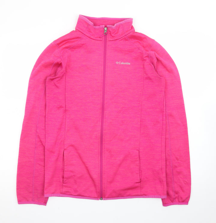 Columbia Women’s Pink Full Zip Fleece Jacket XL Lightweight Outdoor