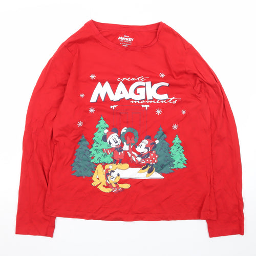 Disney Mickey & Friends Red Long Sleeve Women's Nightshirt M 12-14 Primark