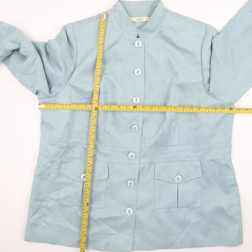Classics Women's Blue Size 24 Mid-Length Button Jacket